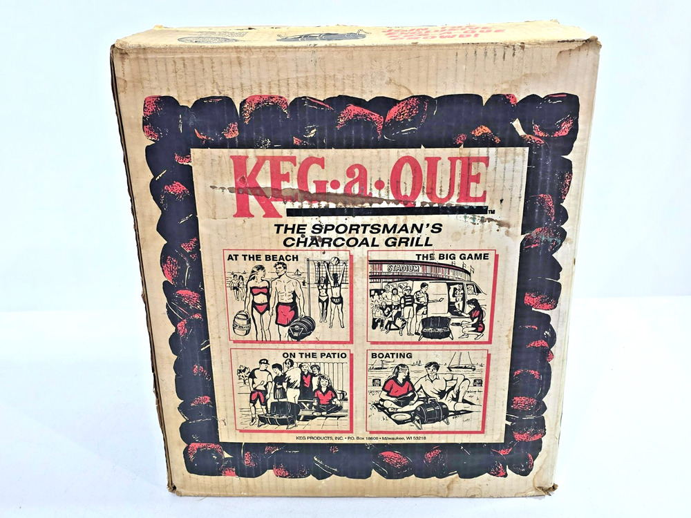 Vintage Miller Genuine Draft Beer Keg-A-Que Barbecue Grill Keg Shape